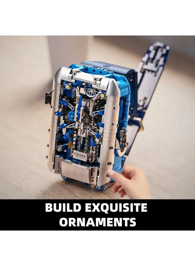 T4057 3D Mechanical Watch Model Building Blocks Set 1006 Pcs Educational Construction Toy Blue - Image 4